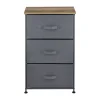 Commode meuble de rangement avec 3 tiroirs en non-tissé 73 x 45 x 30 cm pro.tec