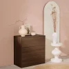 Commode. module de rangement décor bois noyer 3 tiroirs - Kompo