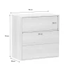 Commode. module de rangement décor bois chêne 3 tiroirs - Kompo