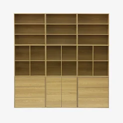 Commode. module de rangement décor bois chêne 3 tiroirs - Kompo