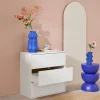 Commode. module de rangement décor bois blanc 3 tiroirs - Kompo