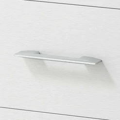Commode Solano, Commode 4 tiroirs pour chambre à coucher, Bureau polyvalent ou meuble d'étude, 60x41h87 cm, Chêne et Blanc