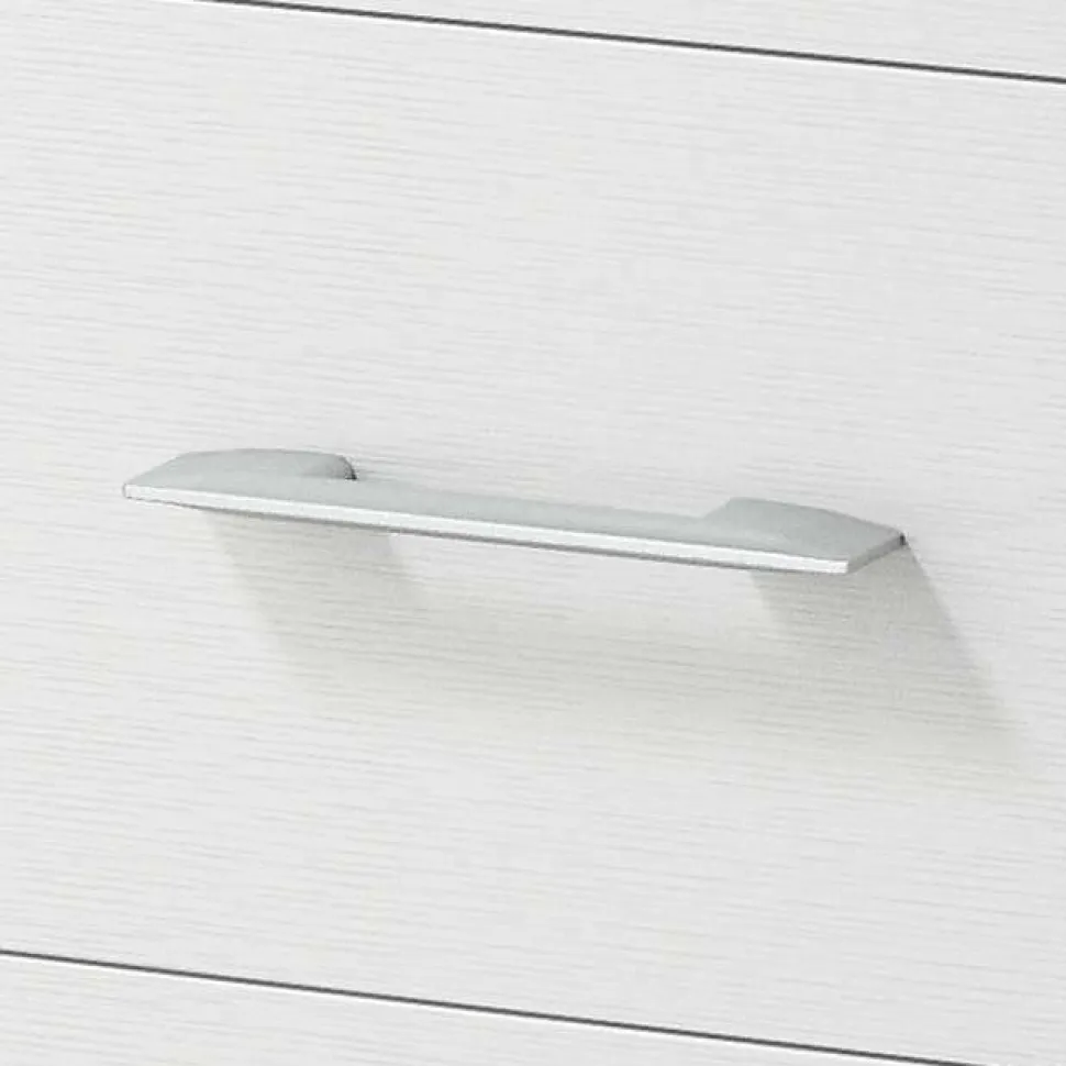 Commode Solano, Commode 4 tiroirs pour chambre à coucher, Bureau polyvalent ou meuble d'étude, 60x41h87 cm, Chêne et Blanc