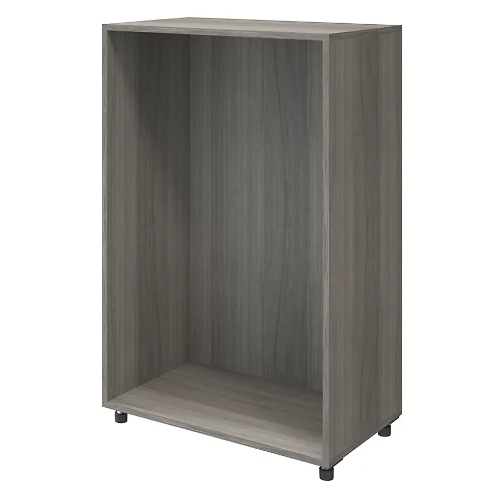 Commode sur pieds effet chêne grisé 6 tiroirs GoodHome Atomia H. 112,5 x L. 75 x P. 45 cm