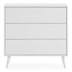 Commode Telmo 3 tiroirs couleur Blanc