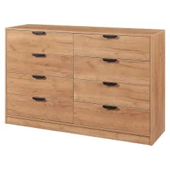 Commode Varkaus 90 x 140 x 40 cm effet chêne en.casa