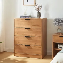 Commode Varkaus 90 x 70 x 40 cm effet chêne en.casa
