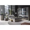 Commode VELTIS 4 tiroirs L92 x H85 cm Rangement moderne coloris chene Wellington