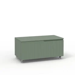 Commode VENERE vert sauge avec roues