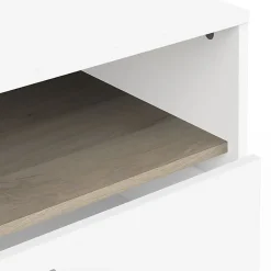 Commode WATSON DEMEYERE 6 tiroirs chêne Kronberg et blanc mat 162,7x39,5x81,1 cm
