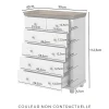 Commode XL design 6 tiroirs. Coloris vert kaki et chene. Collection ASSIA