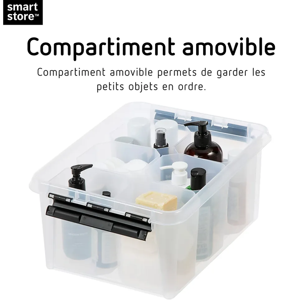 Compartiment 1,6L pour boîte de rangement SmartStore Classic Orthex L. 12 cm x P. 13 cm transparent