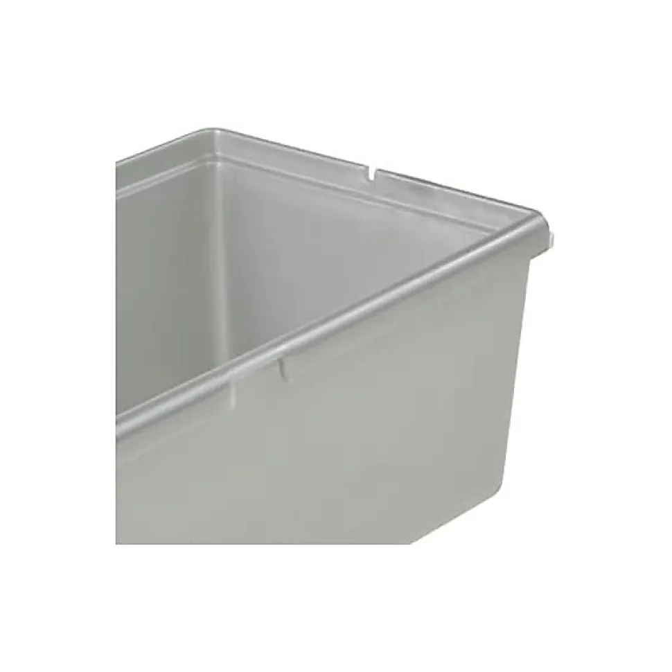 Compartiments modulables gris pour tiroir - 8 x 23 x 5 cm