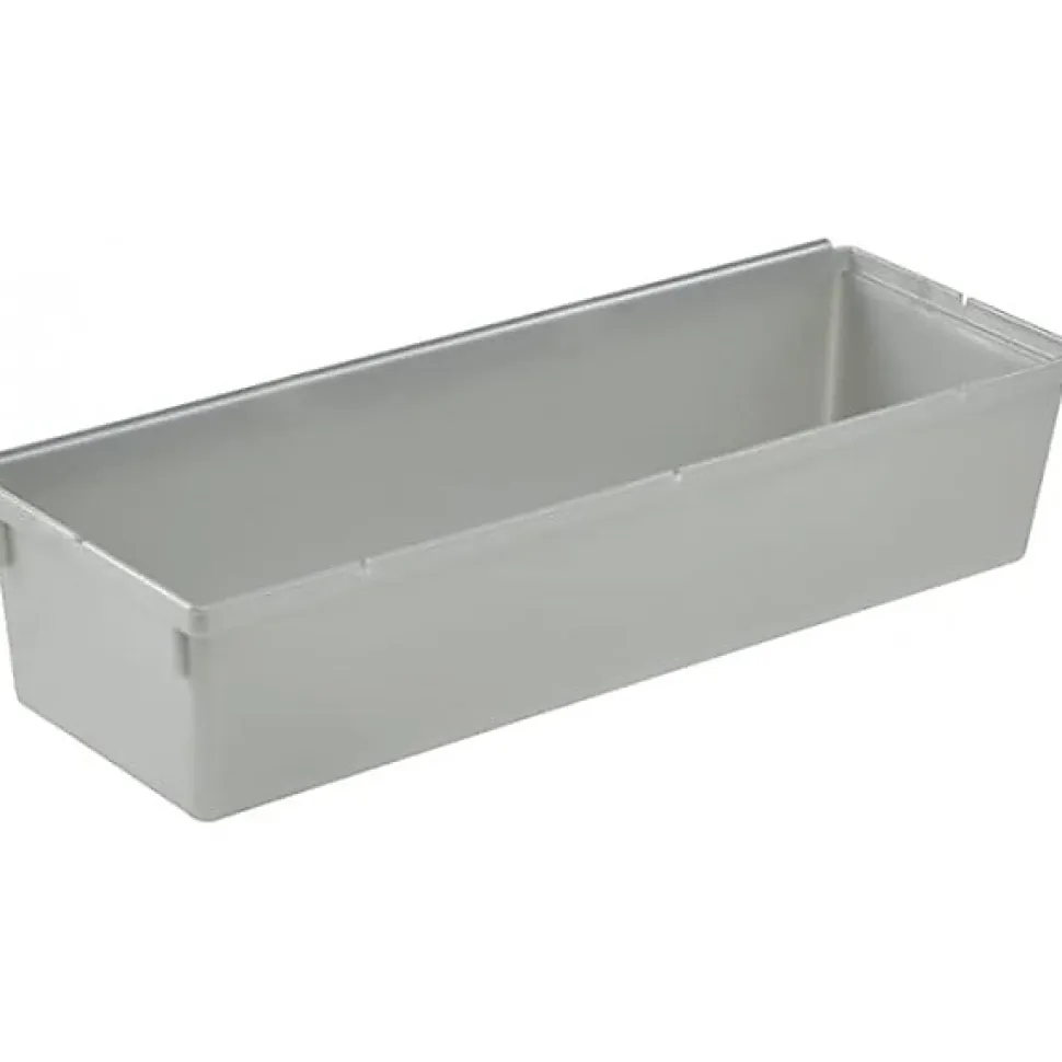 Compartiments modulables gris pour tiroir - 8 x 23 x 5 cm