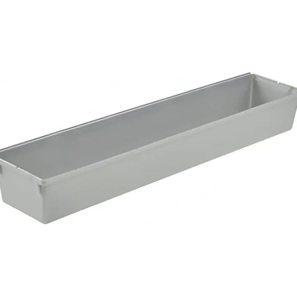 Compartiments modulables gris pour tiroir - 8 x 38 x 5 cm