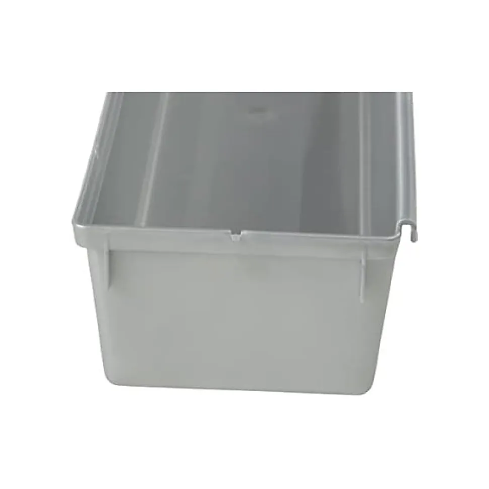 Compartiments modulables gris pour tiroir - 8 x 30 x 5 cm