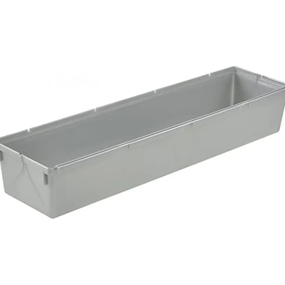 Compartiments modulables gris pour tiroir - 8 x 30 x 5 cm