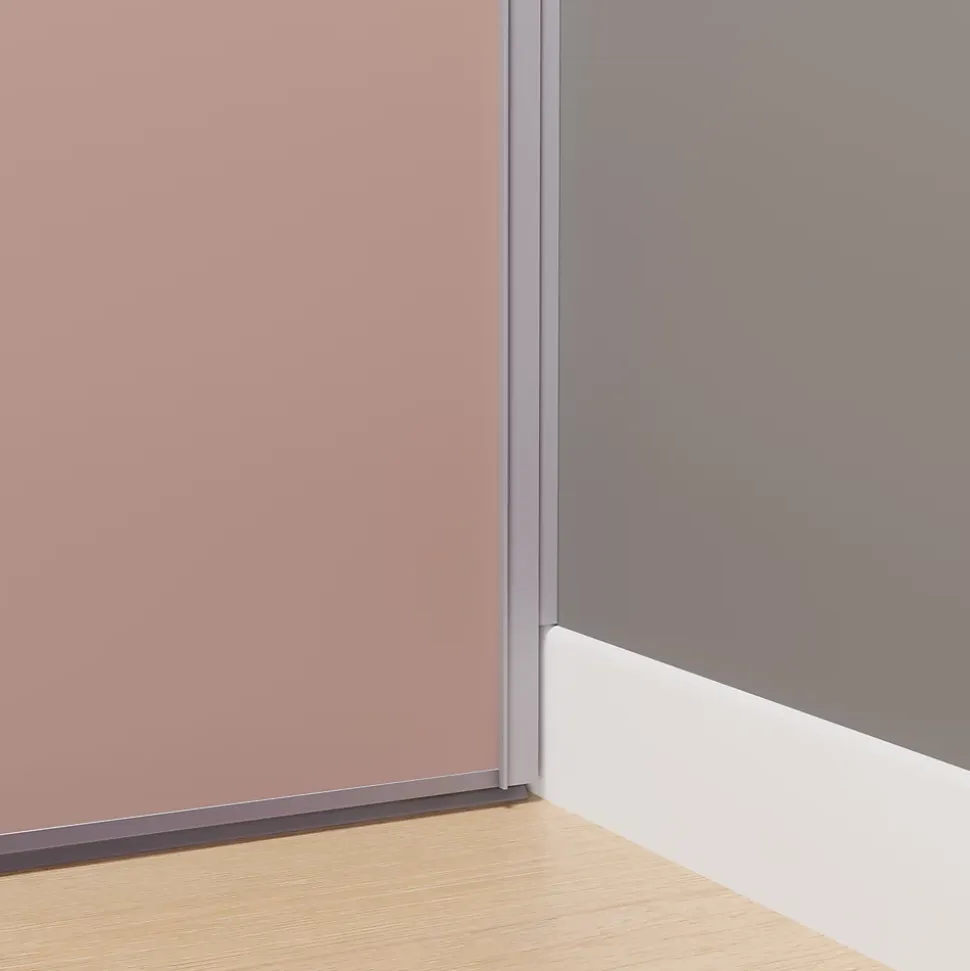 Compensateur de plinthe pour porte de placard coulissante à coller L.270 cm gris, GoodHome Arius