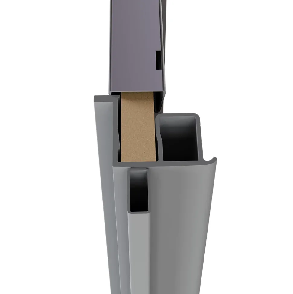 Compensateur de plinthe pour porte de placard coulissante à coller L.270 cm gris, GoodHome Arius