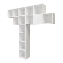 Composition de rangement mural blanc GoodHome Atomia H. 225 x L. 225 x P. 37 cm
