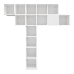 Composition de rangement mural blanc GoodHome Atomia H. 225 x L. 225 x P. 37 cm