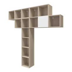 Composition de rangement mural effet chêne GoodHome Atomia H. 225 x L. 225 x P. 37 cm