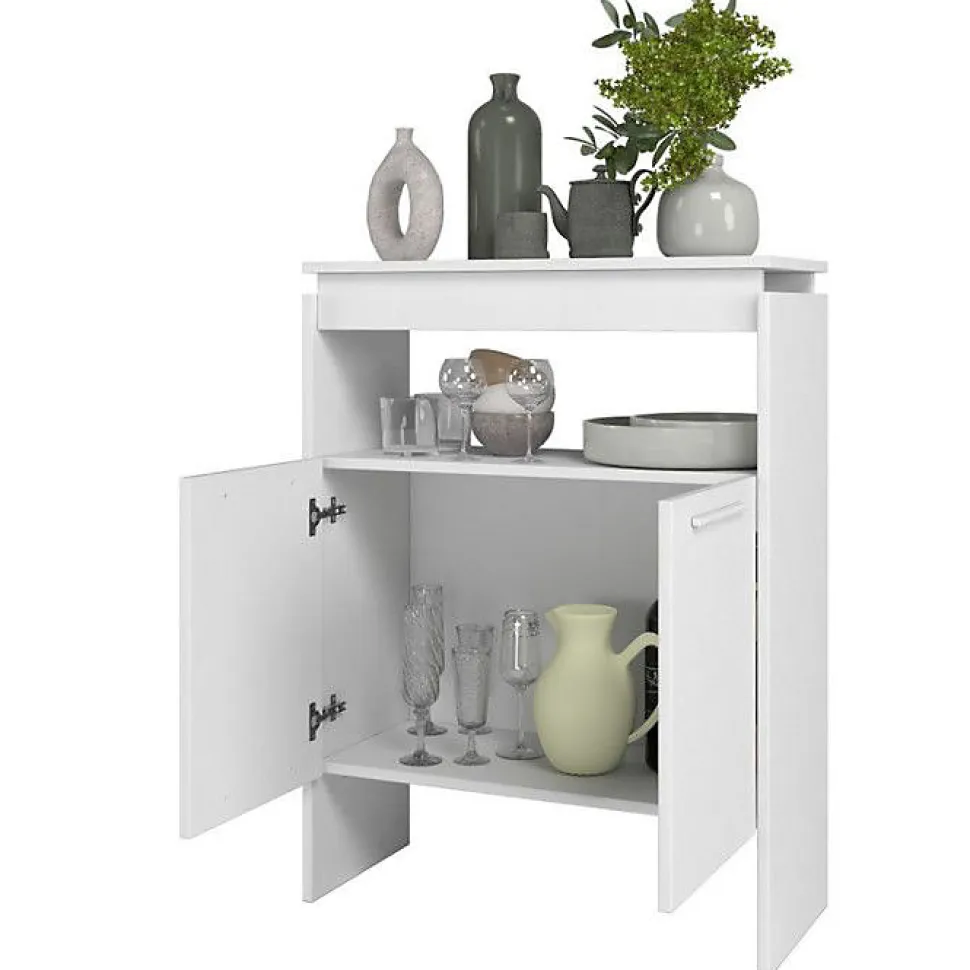 Comptoir bar Beaux Meubles Pas Chers FLOAT Blanc 67.5x29.5x90 cm