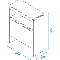 Comptoir bar Beaux Meubles Pas Chers FLOAT Blanc 67.5x29.5x90 cm