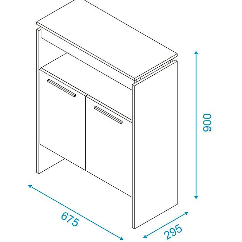 Comptoir bar Beaux Meubles Pas Chers FLOAT Blanc 67.5x29.5x90 cm