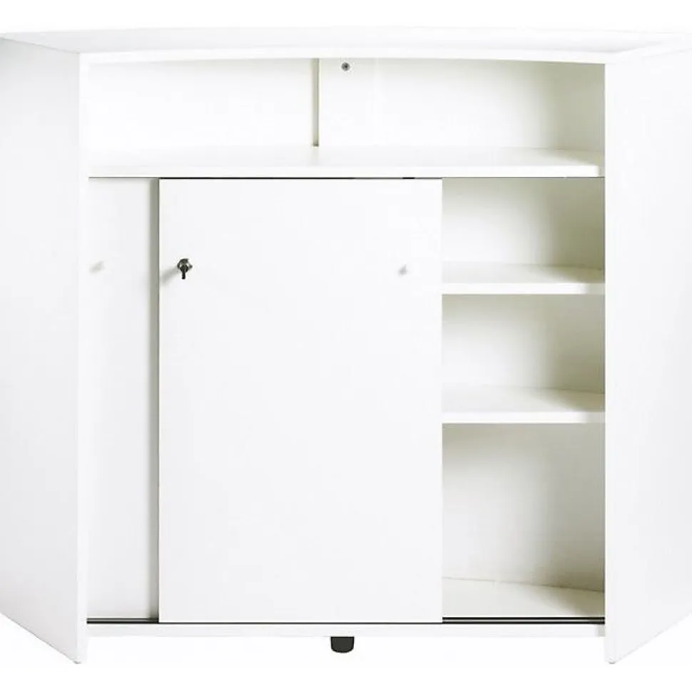 Comptoir bar SIMMOB blanc 1345x553x1048 cm 2 portes serrure