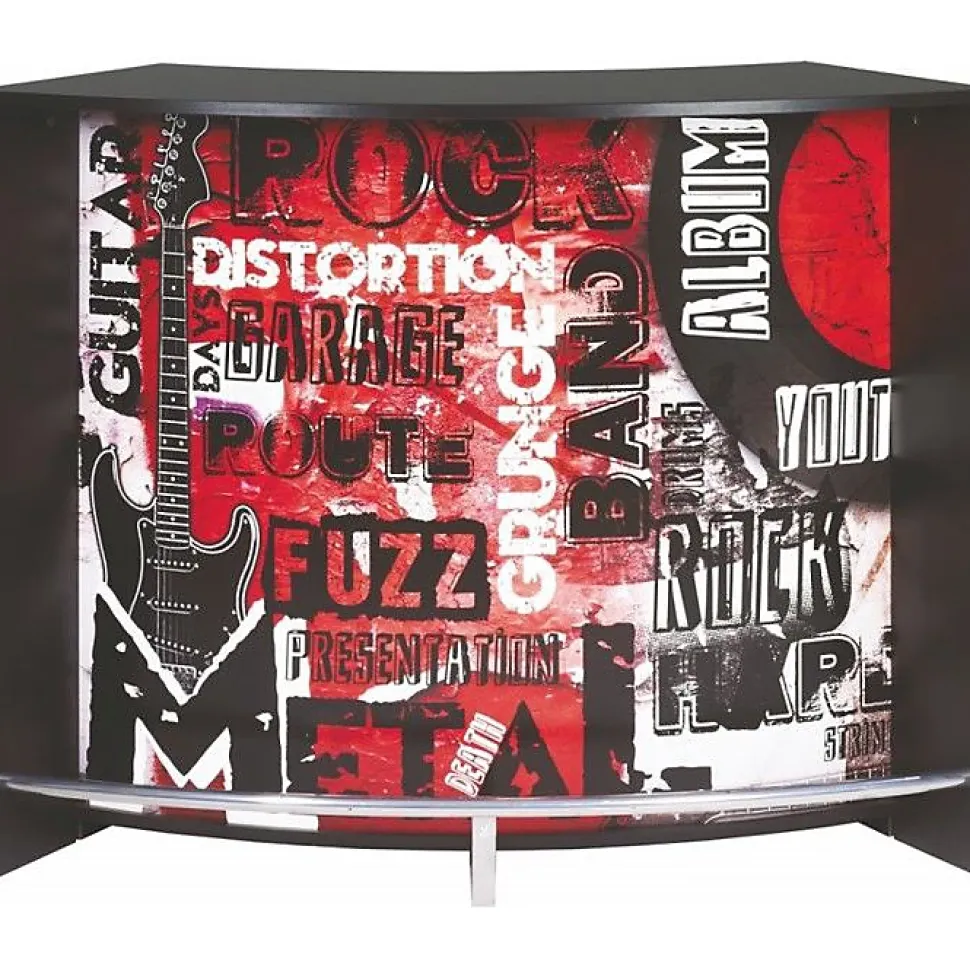 Comptoir d'accueil Beaux Meubles Pas Chers Rock 451 Noir 134x55x104