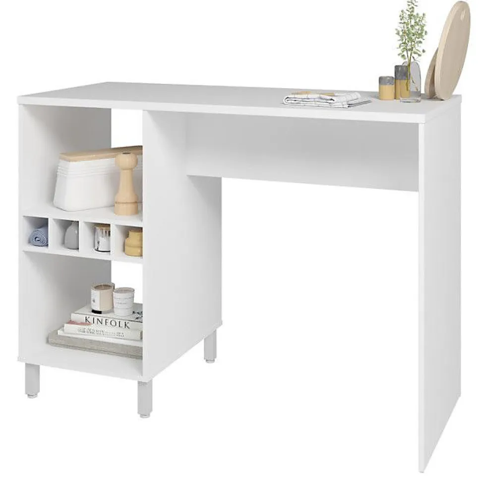 Comptoir de cuisine Beaux Meubles Pas Chers 135 cm blanc mélaminé