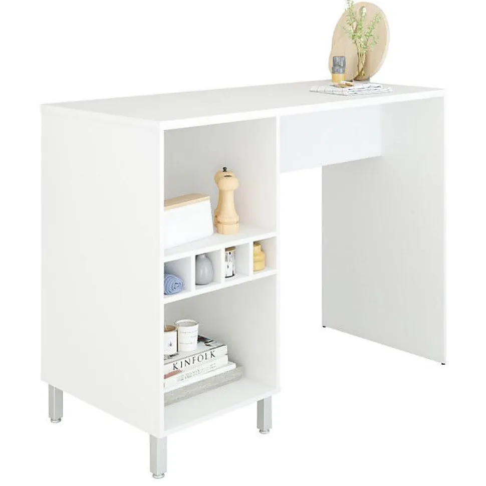 Comptoir de cuisine Beaux Meubles Pas Chers 135 cm blanc mélaminé