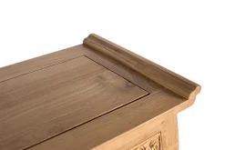 Console à deux tiroirs en teck massif 100 cm