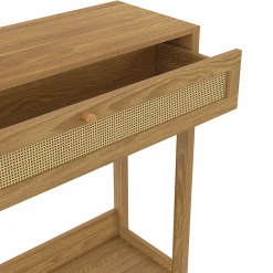 Console 1 tiroir HANAE effet naturel cannage