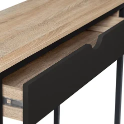 Console 1 tiroir noir BOSTON design industriel
