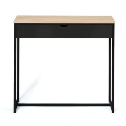 Console 1 tiroir noir BOSTON design industriel