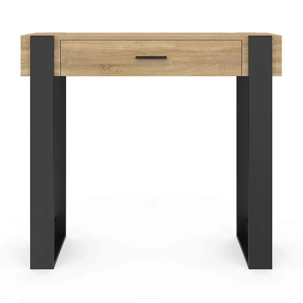 Console 1 tiroir PHOENIX bois et noir