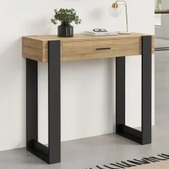 Console 1 tiroir PHOENIX bois et noir