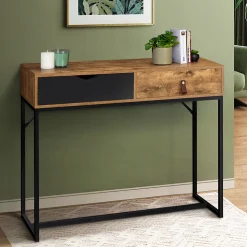 Console 2 tiroirs CHICAGO design industriel