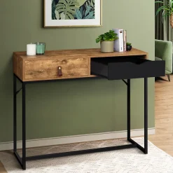 Console 2 tiroirs CHICAGO design industriel