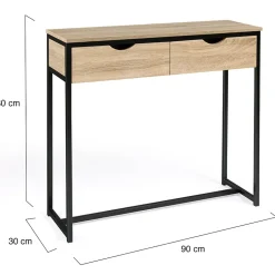 Console 2 tiroirs DETROIT design industriel