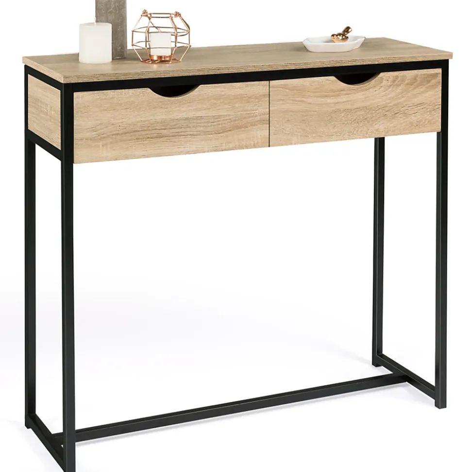 Console 2 tiroirs DETROIT design industriel