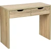 Console 2 tiroirs Effet chêne naturel Bivoak - Atmosphera