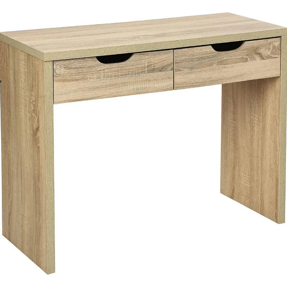 Console 2 tiroirs Effet chêne naturel Bivoak - Atmosphera