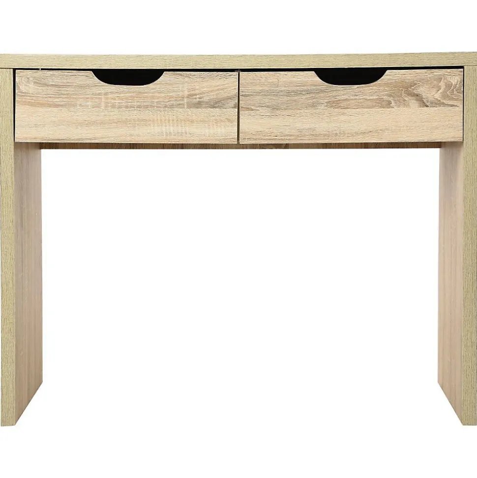 Console 2 tiroirs Effet chêne naturel Bivoak - Atmosphera