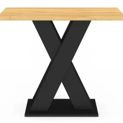 Console ALICIA plateau bois et pied X noir
