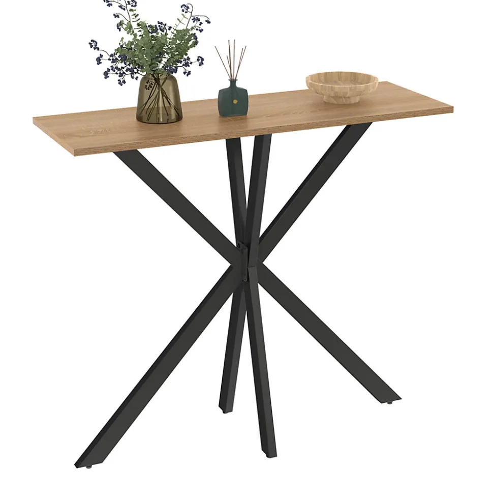 Console ALIX pied araignée bois et noir