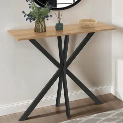 Console ALIX pied araignée bois et noir