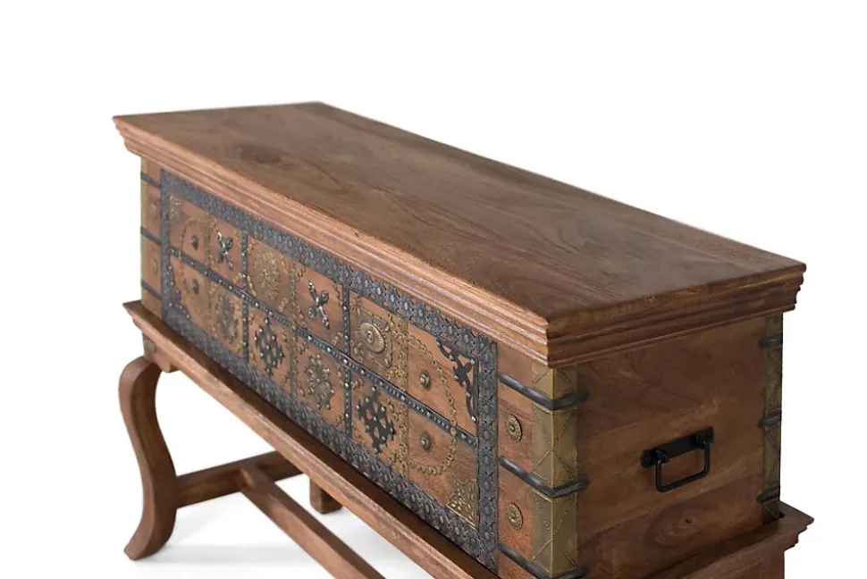 Console antique en bois de manguier